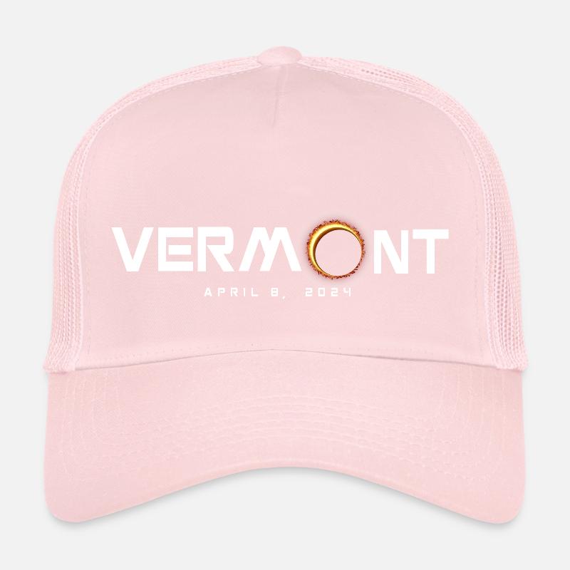 Vermont 2024 Eclipse Souvenir 8 avril Casquette trucker 