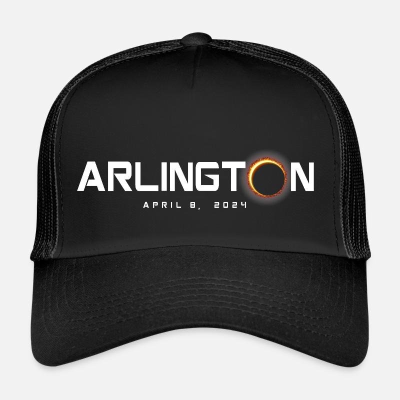 Arlington Texas 2024 Eclipse Souvenir 8 avril Casquette trucker 