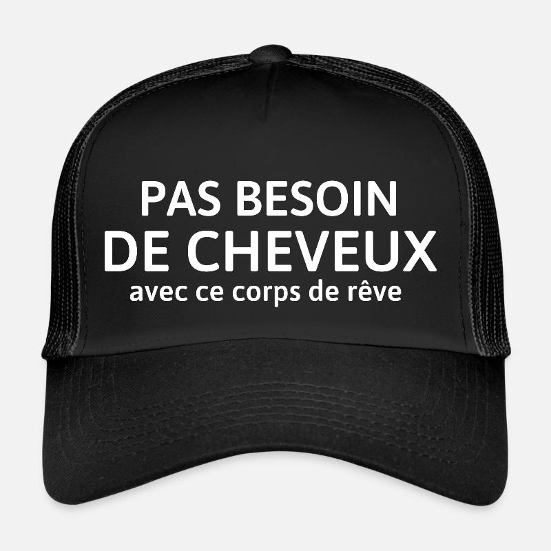 cheveux chauve Trucker Cap