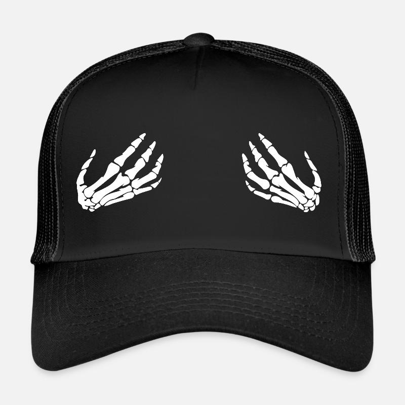 Skeleton hands on boobs Trucker Cap