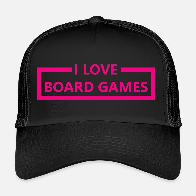 boardgame chess backgammon game night - Trucker Cap - Schwarz/Schwarz