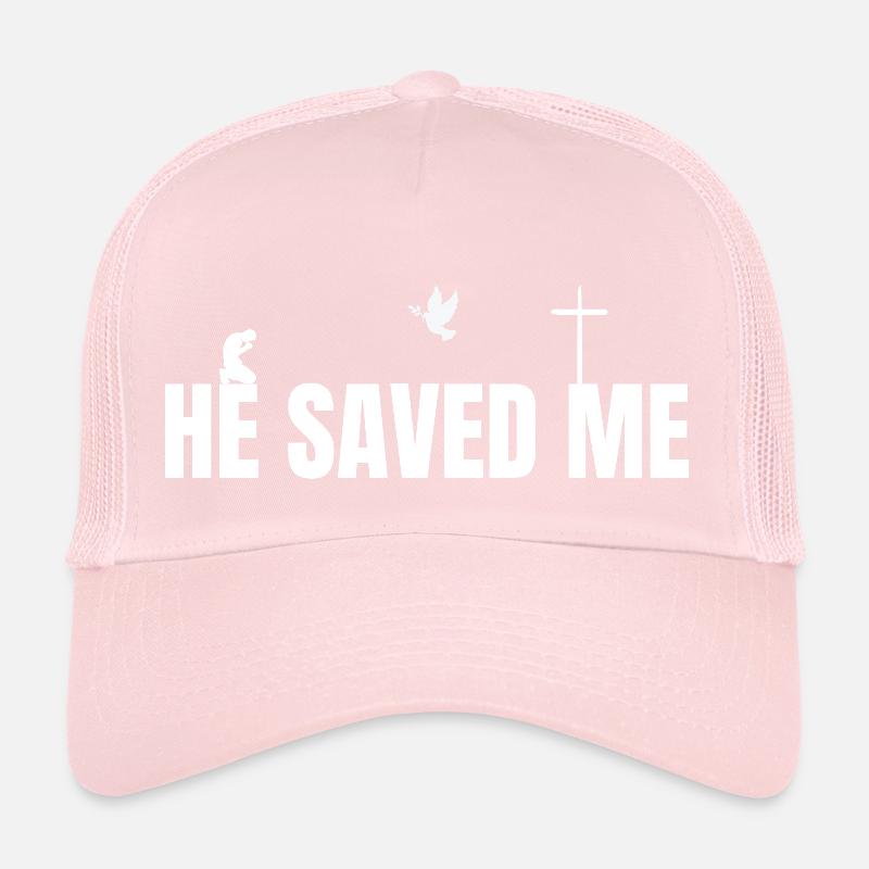 He saved me! Kreuz Christlich Glaube Geschenk Trucker Cap