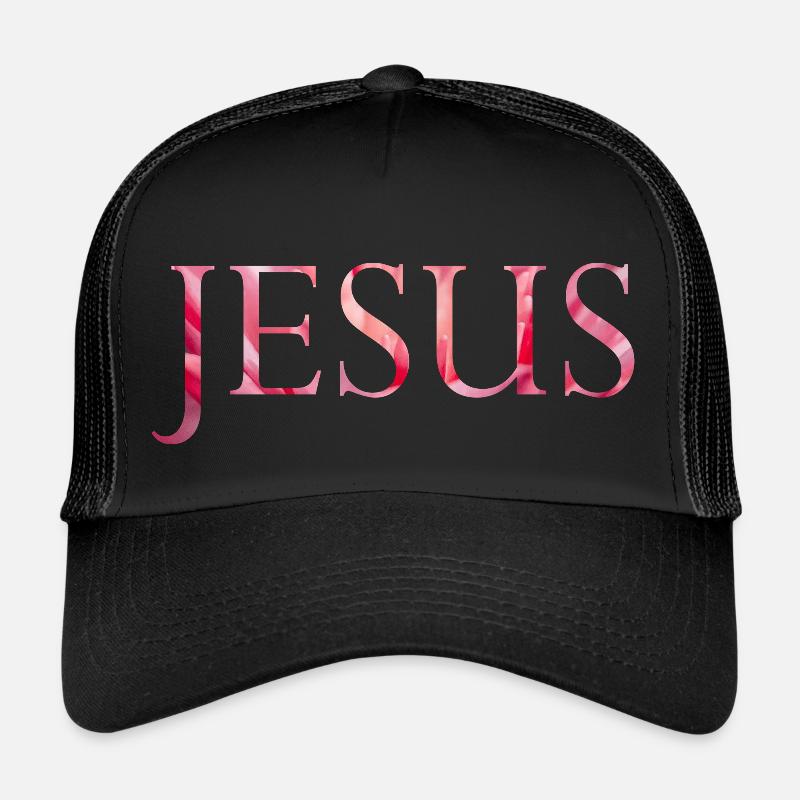 Jesus Blüte - Trucker Cap - Schwarz/Schwarz