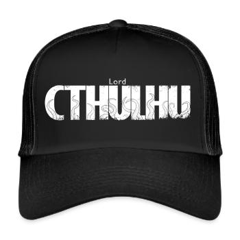 Lord Cthulhu White - Casquette trucker  - noir/noir - Devant