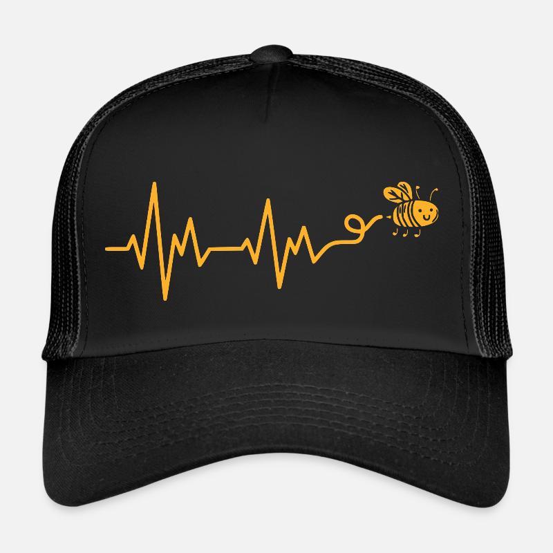 Beekeeper Heartbeat Beekeeping ECG Honey Bees Casquette trucker 