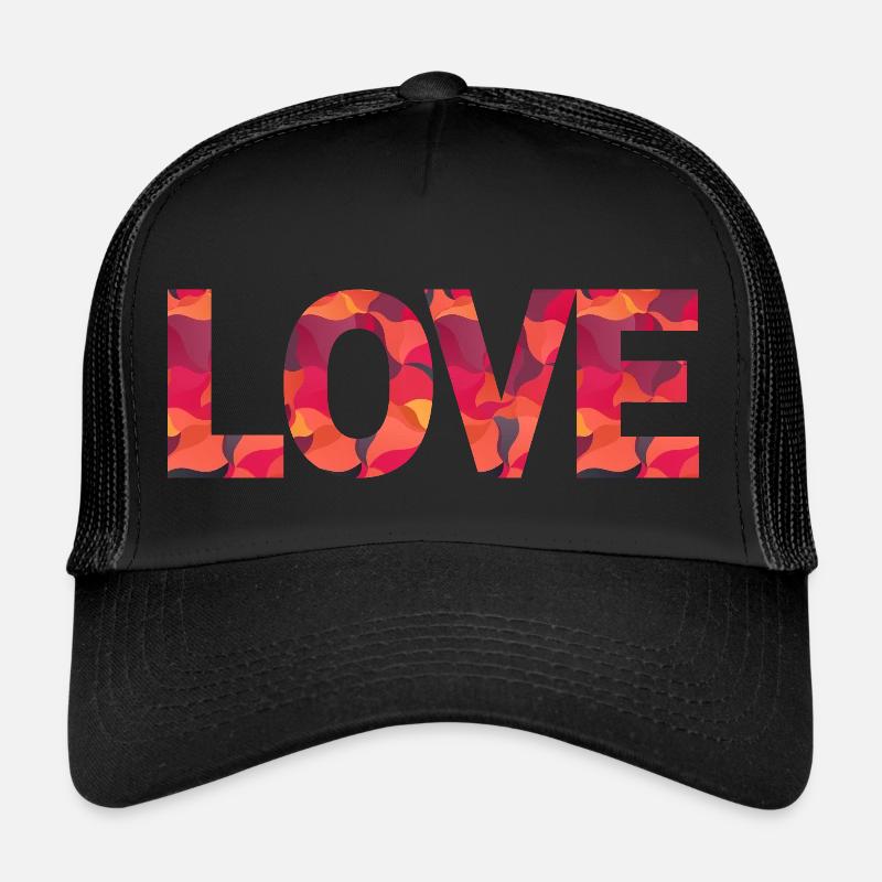 Love - Trucker Cap - Schwarz/Schwarz