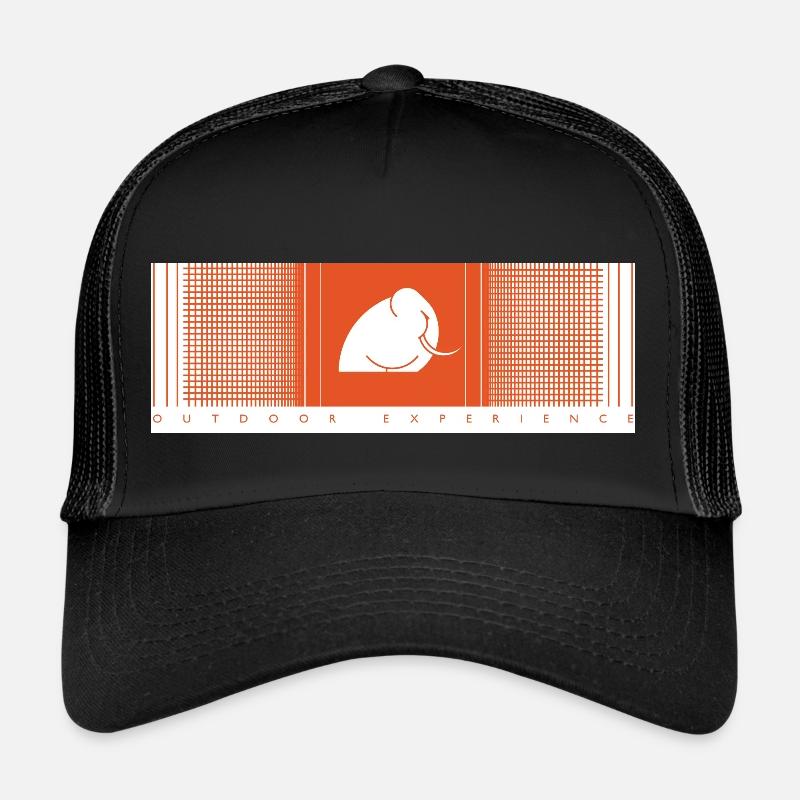 mamood verlauf karo muster orange Trucker Cap