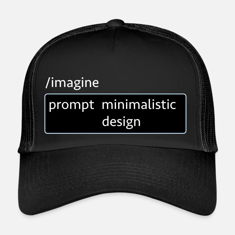 AI-Prompt Bilddesign Spruch Informatik KI Computer - Trucker Cap - Schwarz/Schwarz