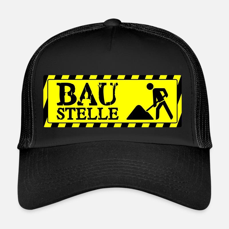 Baustelle - Trucker Cap - Schwarz/Schwarz
