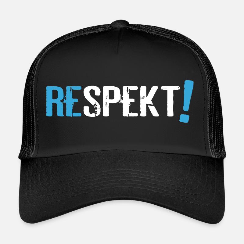 Respekt - Trucker Cap - Schwarz/Schwarz