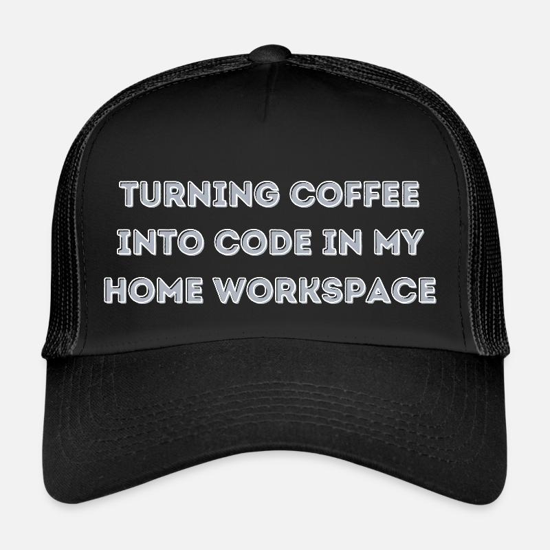le café en code dans mon cadeau Home Workspace Casquette trucker 