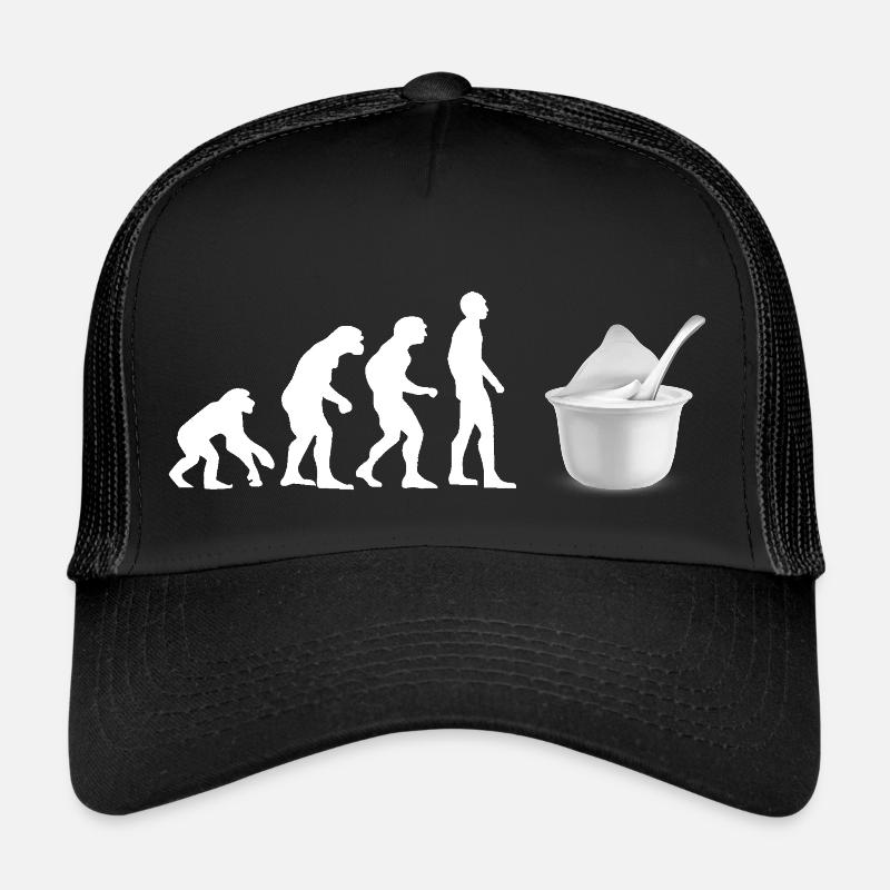 Évolution du yaourt - Casquette trucker  - noir/noir