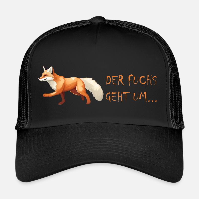 Der Fuchs geht um - Trucker Cap - Schwarz/Schwarz