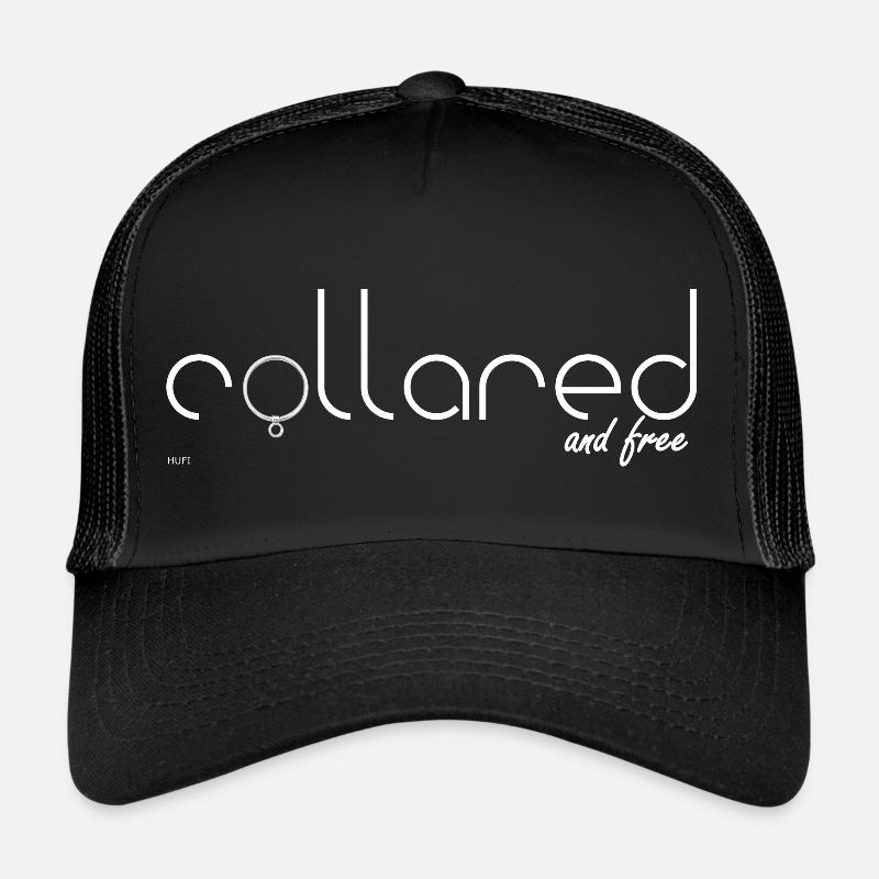 collared and free - Trucker Cap - Schwarz/Schwarz