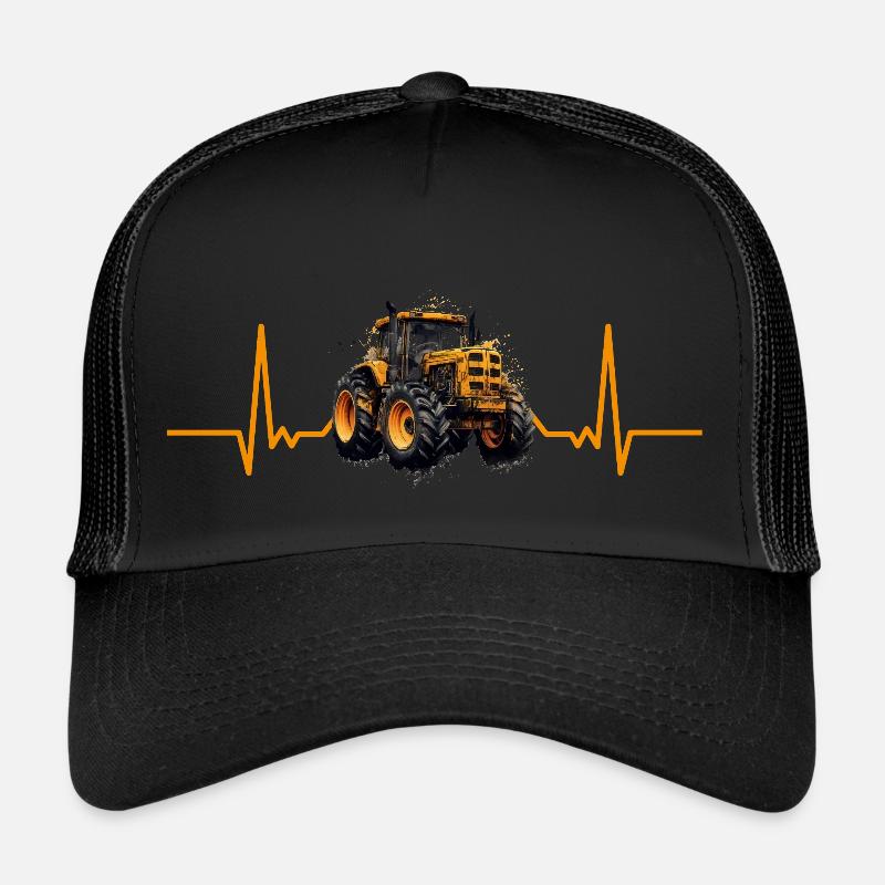 Heartbeat Tractor Farmer Gift Farmer Trucker Cap