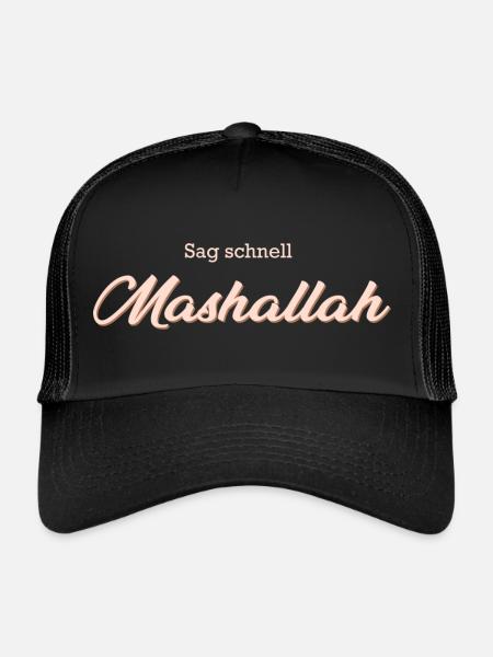 Sag schnell Mashallah - Trucker Cap - Schwarz/Schwarz