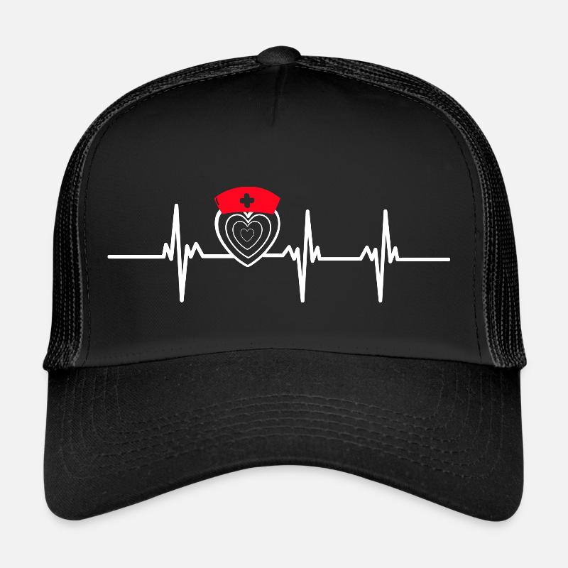 Herzschlag-Krankenschwester Trucker Cap