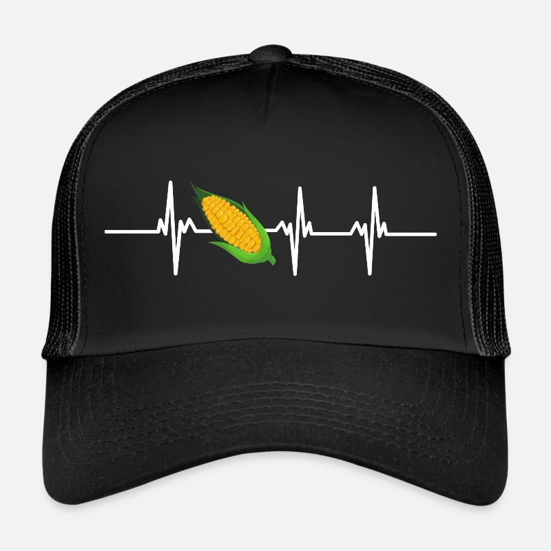 Herzschlag Mais - Trucker Cap - Schwarz/Schwarz