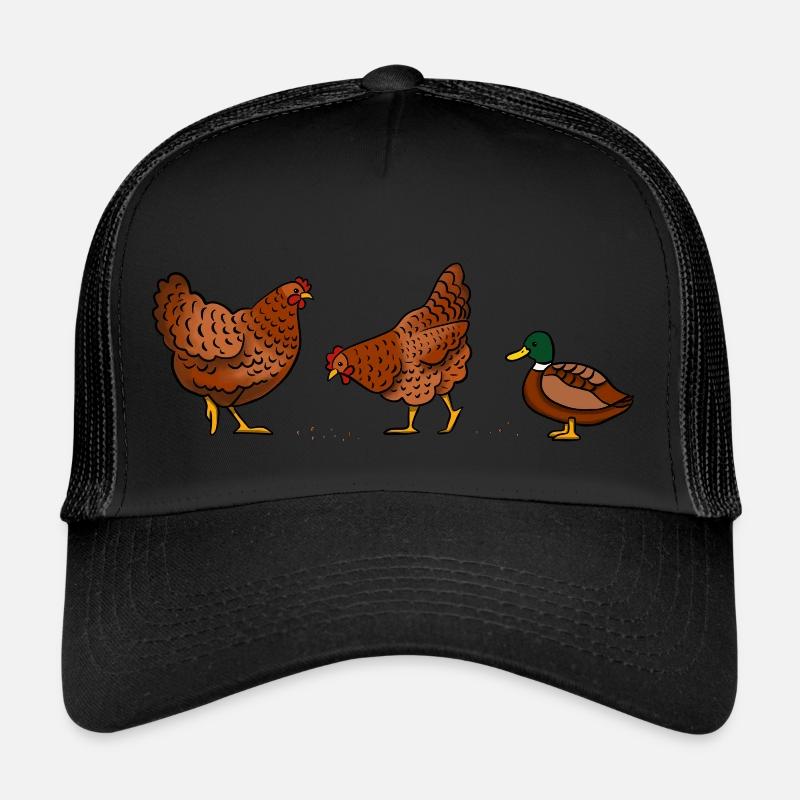 Hen X Duck - Trucker Cap - black/black