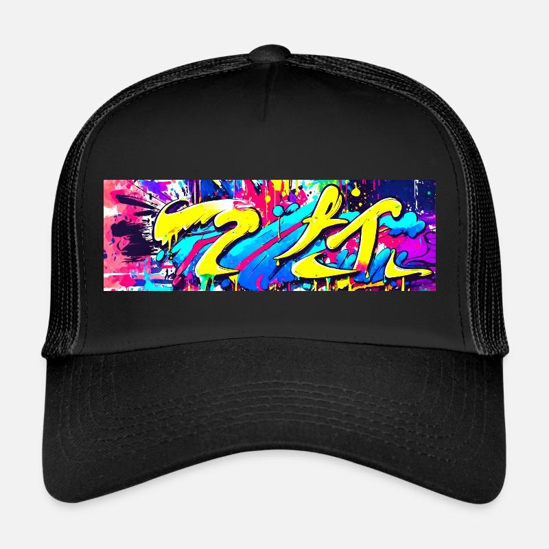 Graffiti Farbe Fleck Streetart Trucker Cap