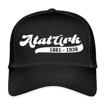Atatürk 1881 1938 Turkey Herrscher Turk - Trucker Cap - Schwarz/Schwarz - Vorne