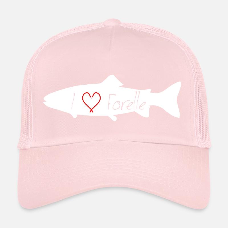 J’aime Truite blanc transparent Casquette trucker 