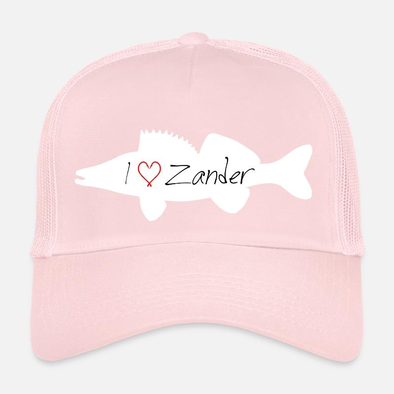 J’aime le sandre blanc Casquette trucker 
