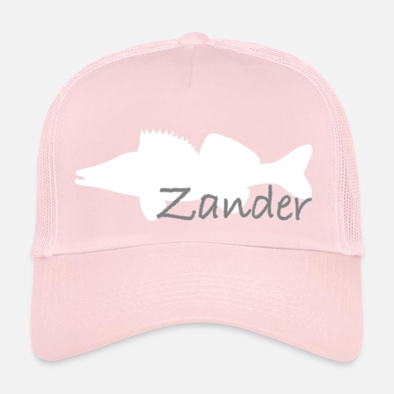 Sandre blanc avec lettrage gris Casquette trucker 
