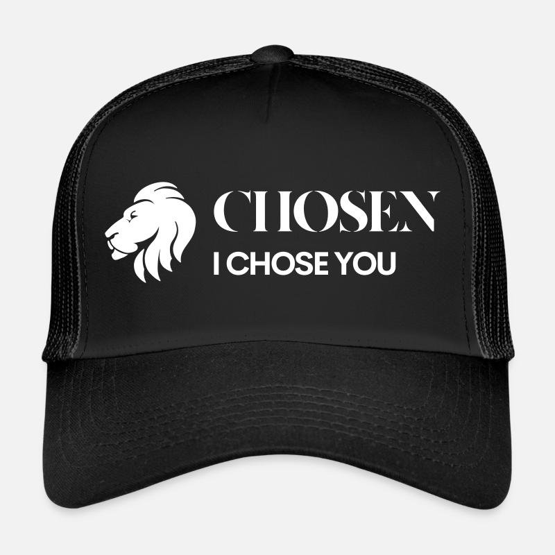 White logo no background - Trucker Cap - black/black