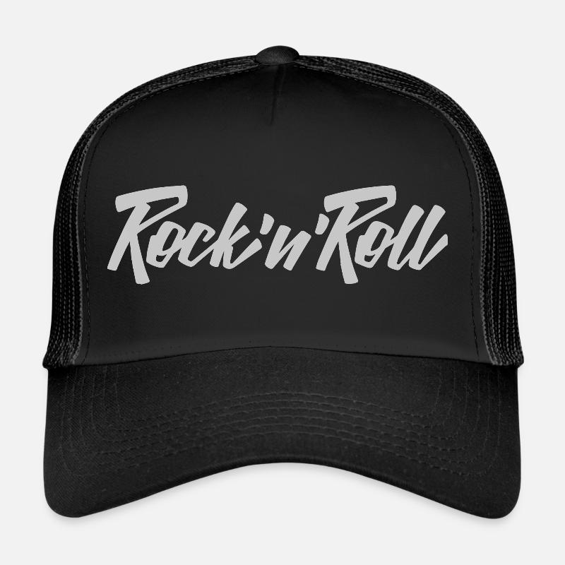 rock n roll,hardrock, basser, heavy - Trucker Cap - Schwarz/Schwarz