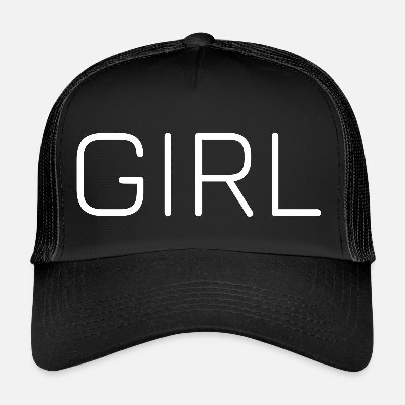 FILLE 2 - Casquette trucker - noir/noir