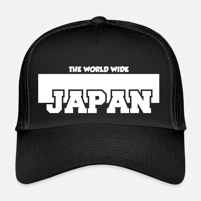 Japan Minimal Typography - Trucker Cap - black/black