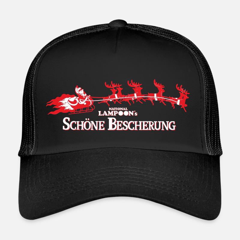 Schöne Bescherung Logo Mit Weihnachtsmann - Trucker Cap - Schwarz/Schwarz