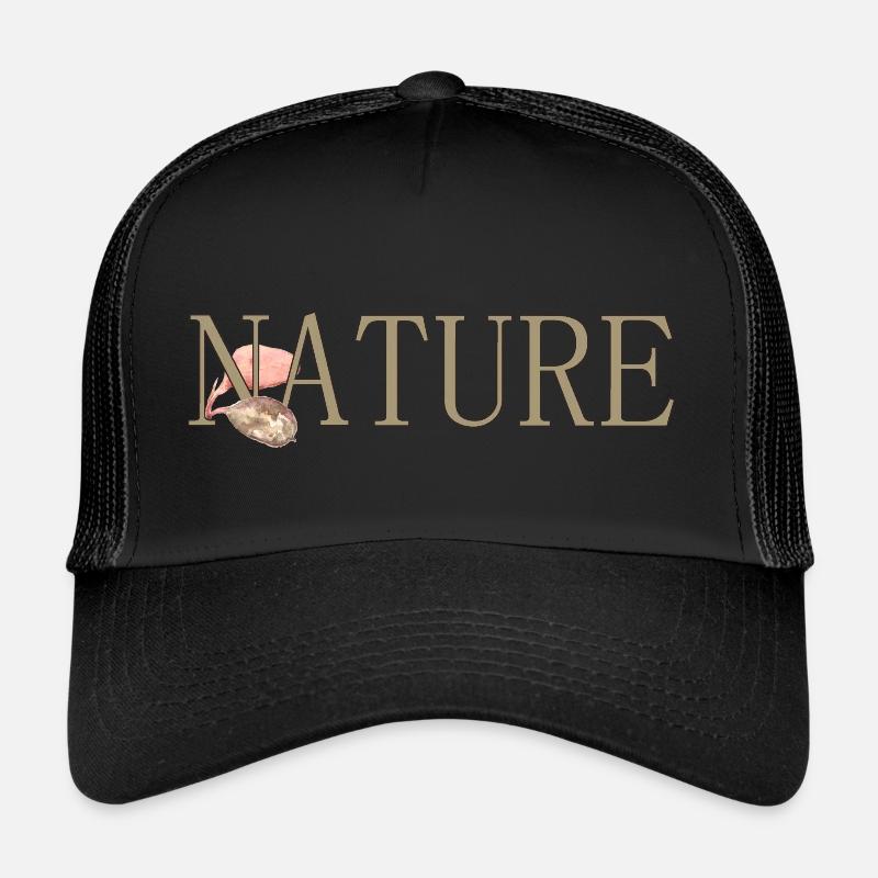 Texte avec feuilles Casquette trucker 