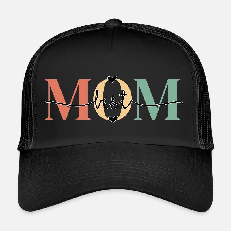 Best Mom 3 bunt - Trucker Cap - Schwarz/Schwarz
