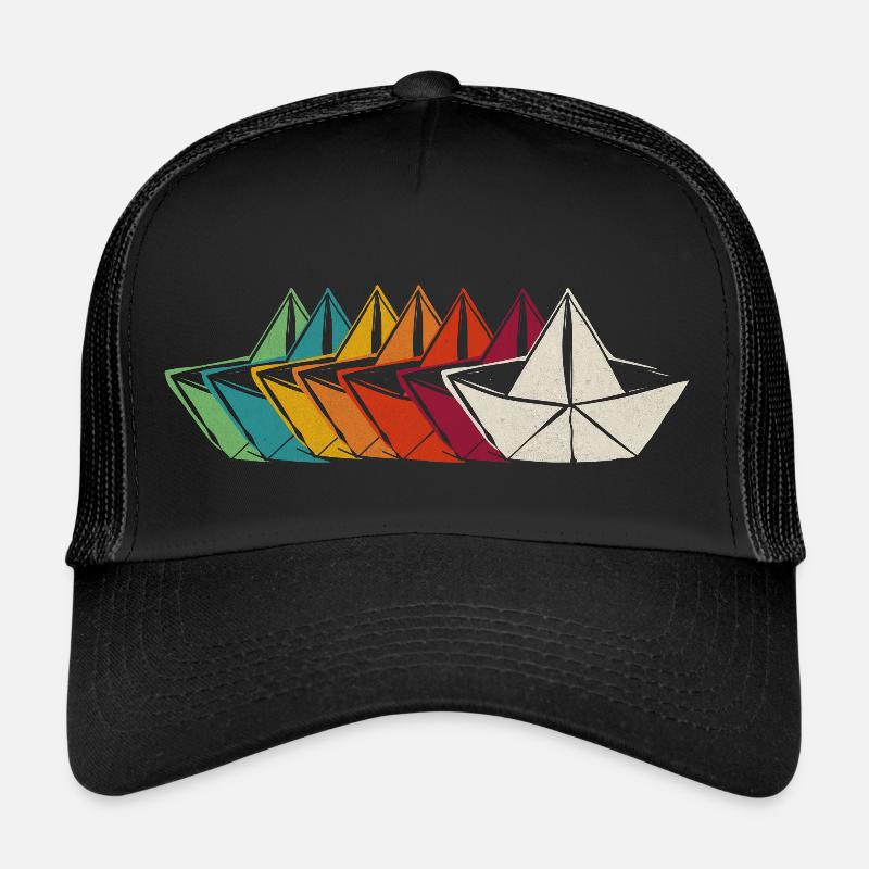 Papierboot Kapitän - Trucker Cap - Schwarz/Schwarz