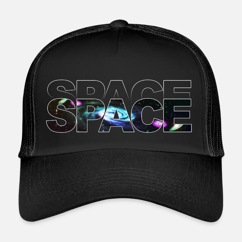 Contour de l’espace - Casquette trucker  - noir/noir
