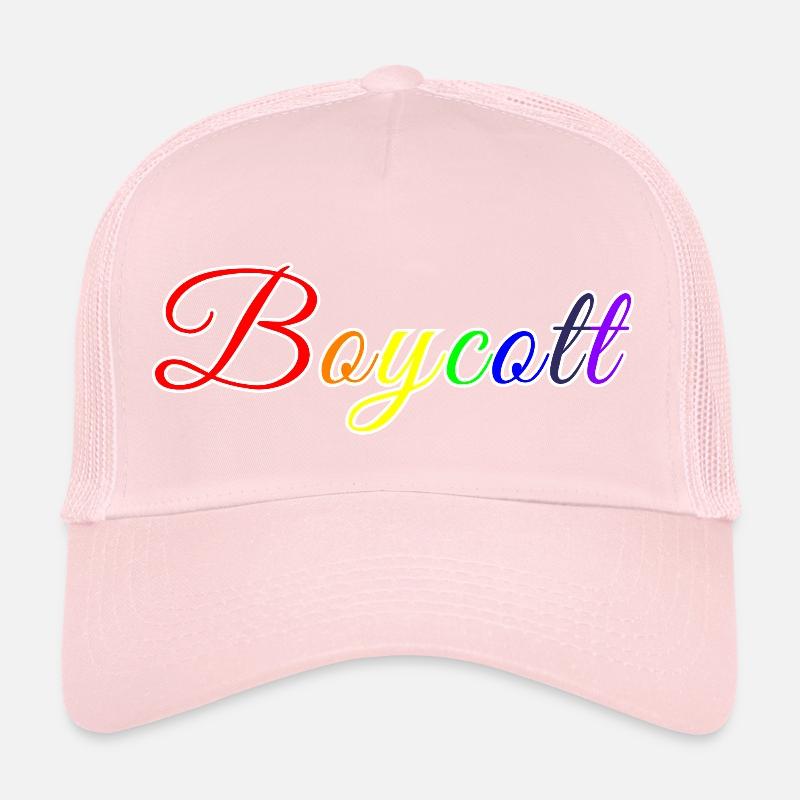 Stylized Rainbow Boycott Trucker Cap