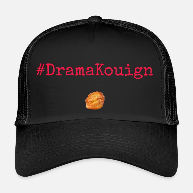 #DramaKouign Red - Casquette trucker  - noir/noir