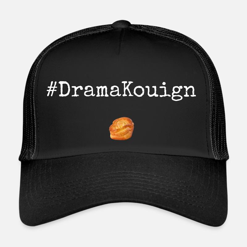 #DramaKouign White - Casquette trucker  - noir/noir