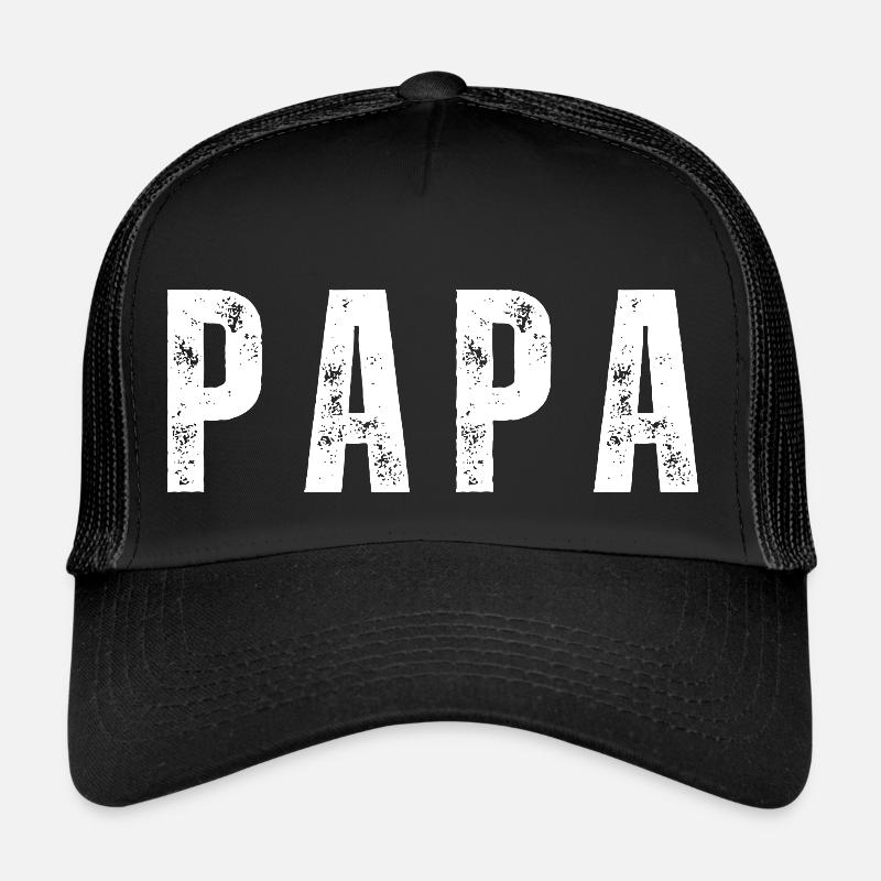 Papa Grunge Typography - Trucker Cap - black/black