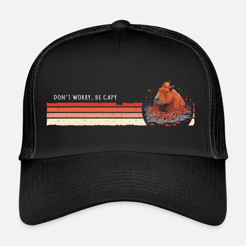 Capybara Vintage - Don't be Worry, Be Capy Trucker Cap