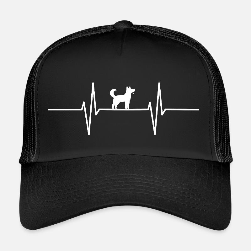 Battement de cœur avec chien mignon Casquette trucker 