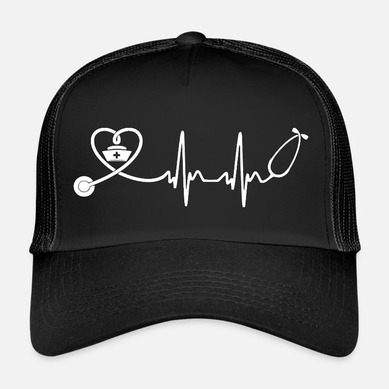 Krankenschwester - Krankenschwester - Herzschlag Trucker Cap