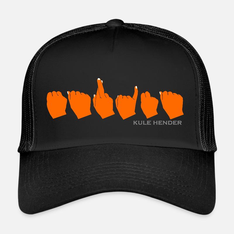Marina (orange avec ongles blancs) Casquette trucker 