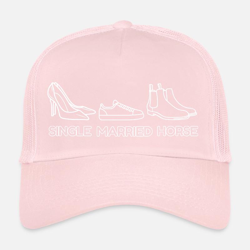 Cheval célibataire marié blanc Casquette trucker 