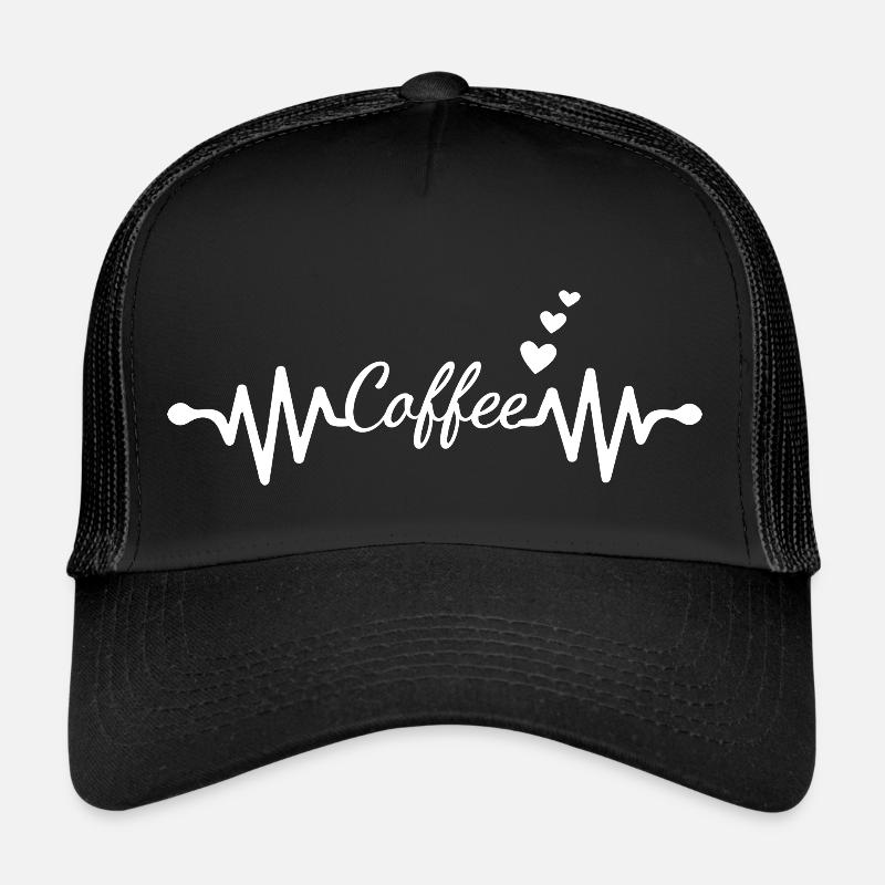 Kaffee Herzschlag Trucker Cap