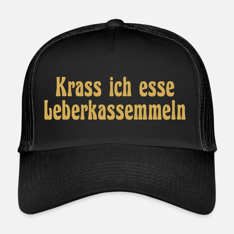 Nicht vegan Sprüche - Trucker Cap - Schwarz/Schwarz