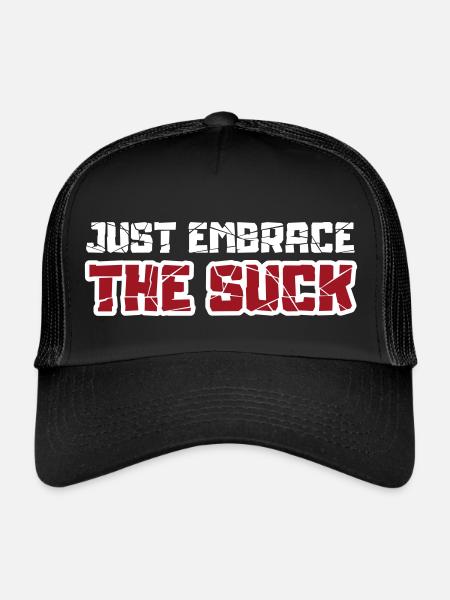 Embrassez simplement la succion - Casquette trucker  - noir/noir - Devant