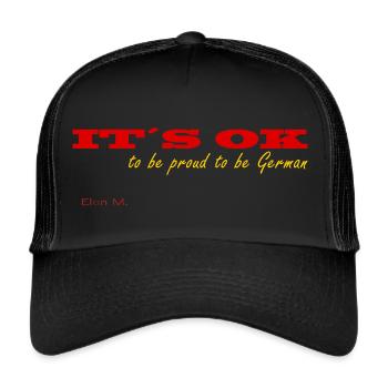 I love Germany. Proud to be a German - Trucker Cap - black/black - Front
